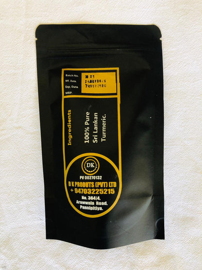 DK Products Turmeric Powder back