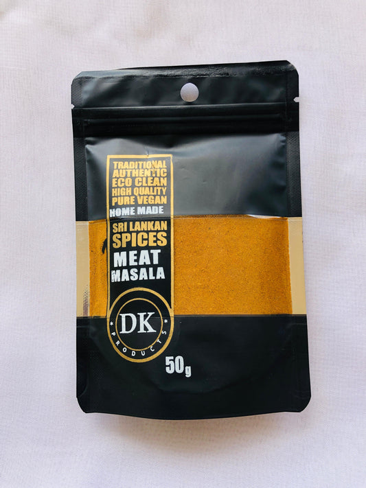Pack of Sri Lankan Spices Meat Masala by DK on a white background
