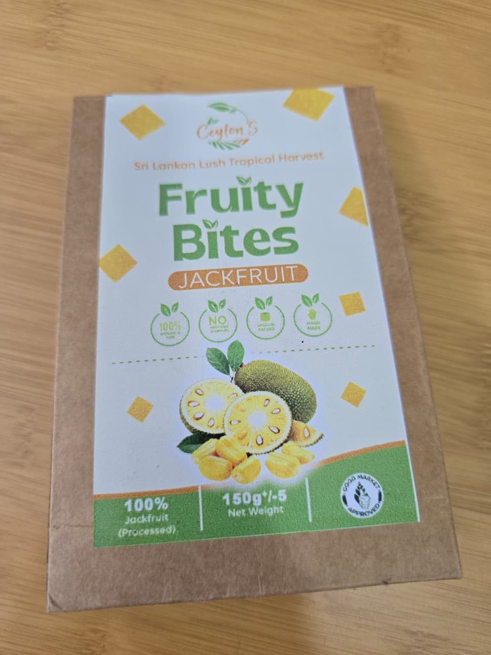 Packaging of Ceylon's Fruity Bites Jackfruit - Top